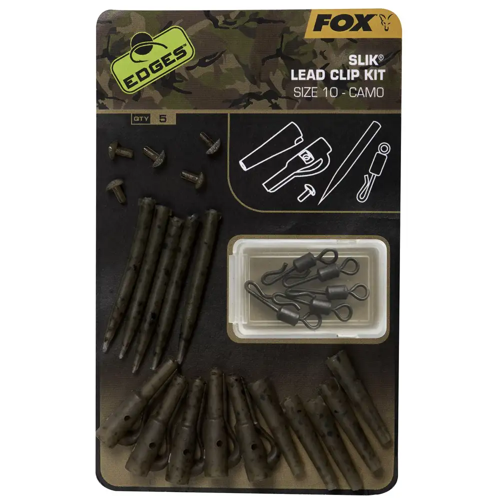 Fox Edges Slik Lead Clip, Camo Bleiklammer Kit 3 Fox Edges Slik Lead Clip, Camo Bleiklammer Kit