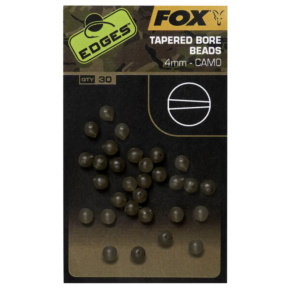 Fox Edges Tapered Bore Beads, Camo Perlen 4 Fox Edges Tapered Bore Beads, Camo Perlen – Bild 2
