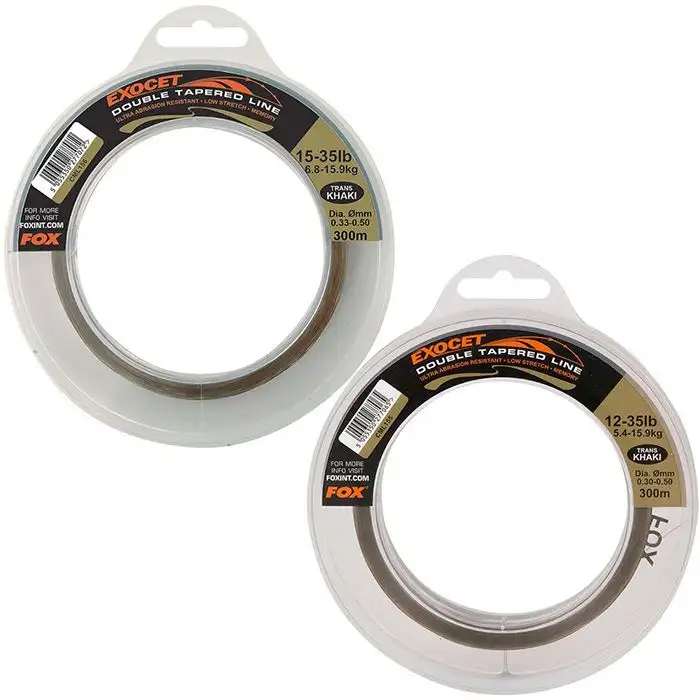 Fox Exocet Double Tapered Trans Khaki Schnur 3 Fox Exocet Double Tapered Trans Khaki Schnur